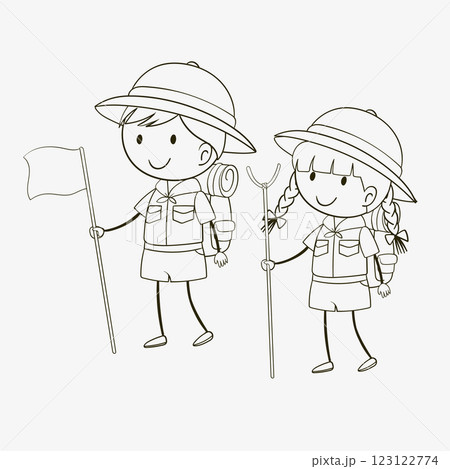 Young Explorers on an Adventure 123122774