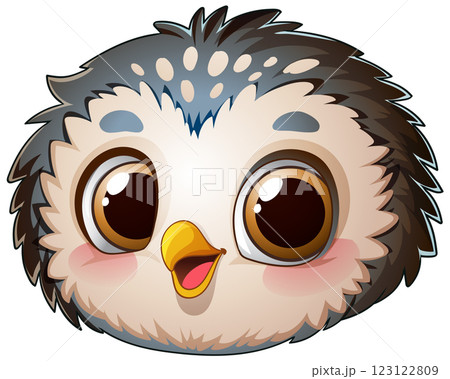 Adorable Baby Owl Illustration 123122809