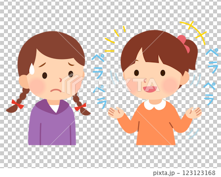 おしゃべりが止まらない女の子　発達障害 123123168