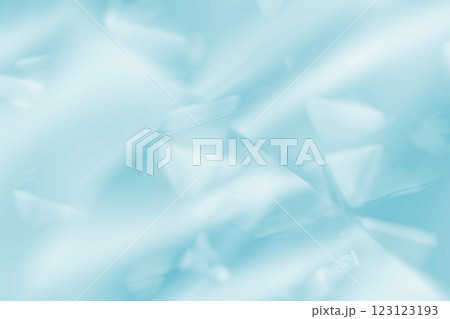 水色と白の氷イメージ背景。透き通る幾何学的模様 123123193