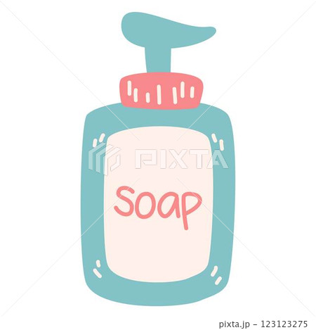 Soap, foam, liquid soap, soft soap illustration 123123275