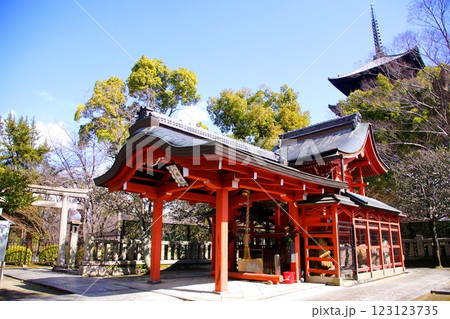 京都府 東寺・八島神社 八島社殿 京都市 南区 九条町 2022年2月 京都府 東寺・八島神社 八島社殿 京都市 南区 九条町 2022年2月 123123735