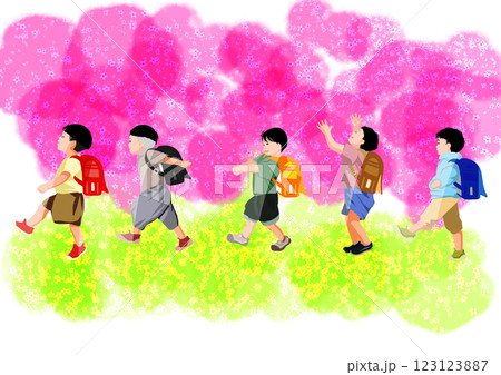 春の子供達 123123887