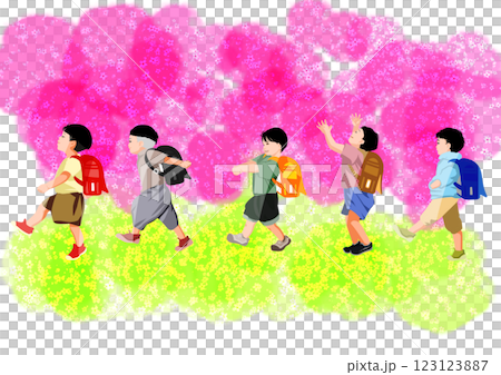 春の子供達 123123887