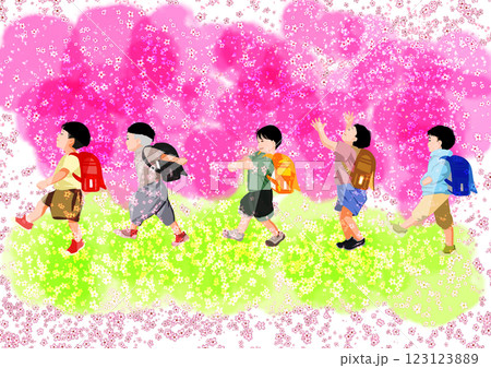 春の子供達 123123889