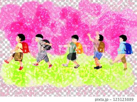 春の子供達 123123889
