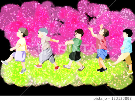 春の子供達 123123898