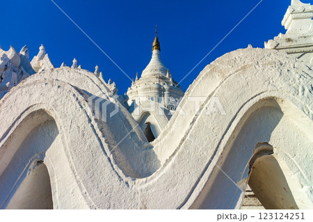 Hsinbyume(Myatheind an) pagoda, Mingun, Mandalay, Myanmar 123124251