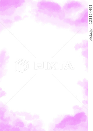 Vertical Frame With Pink Fluffy Clouds, Illustration Template For Web And Print Vertical Frame With Pink Fluffy Clouds, Illustration Template For Web And Print 123124491