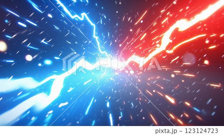 " 相対的な赤と青のエナジーのバックグラウンド " 123124723