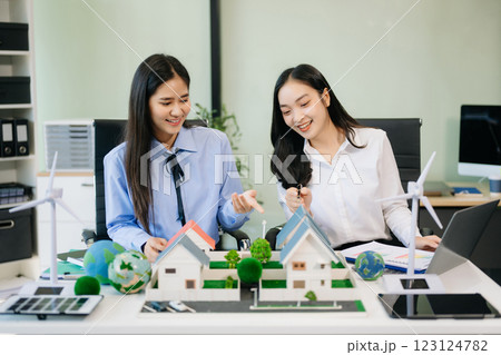 Sustainable innovation by young professionals for a greener future. Showcasing renewable energy solutions 123124782