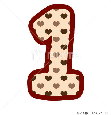 the number one is made up of hearts 123124958