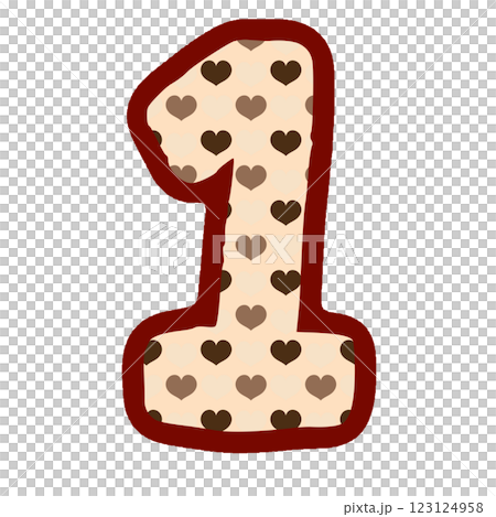 the number one is made up of hearts 123124958