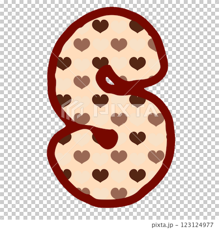 a brown and white heart shaped letter s 123124977