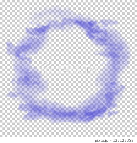 Portal Frame Blue Clouds with Lightning, Illustration Template for Web and Print 123125358