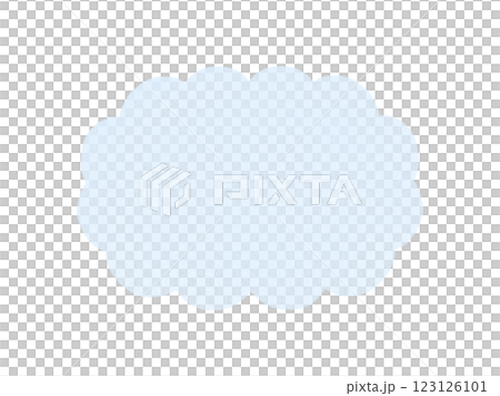 Crayon drawing: Simple and cute cloud icon: Speech bubble 123126101