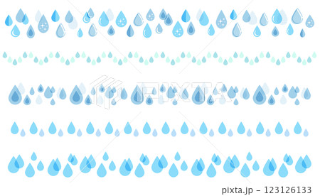 かわいい雫模様の飾り線セット(水色) かわいい雫模様の飾り線セット(水色) 123126133