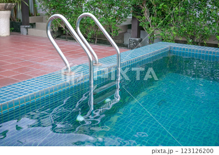 Swimming pool in a resort. 123126200