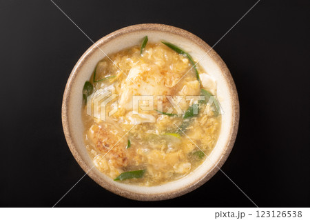 揚げ出し豆腐　九条ネギ　卵あんかけ 123126538