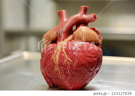 Three-dimensional anatomical heart model displayed in a laboratory setting for educational purposes 123127839