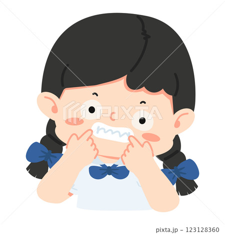 Girl making a funny face 123128360