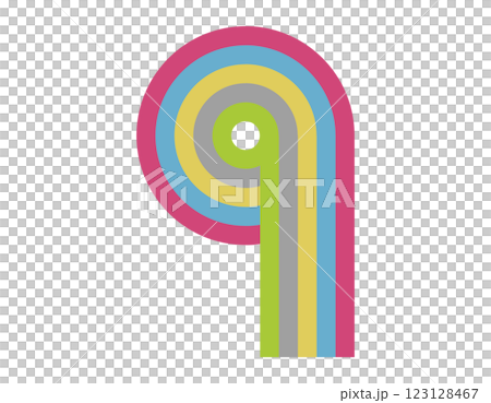 9 Number Design Rainbow Color 2 123128467