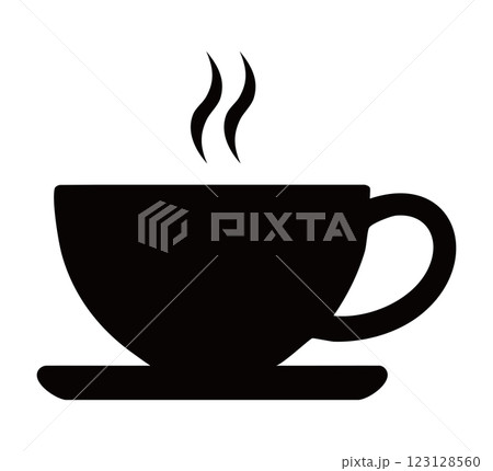 シンプルなコーヒーカップのアイコン 123128560