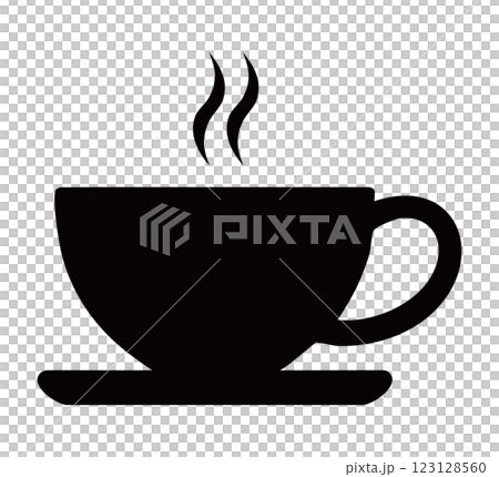 簡單的咖啡杯圖標 123128560