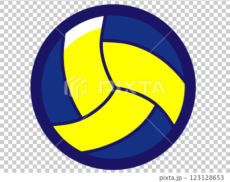 簡單的排球圖示/向量插圖素材(透明背景) 簡單的排球圖示/向量插圖素材(透明背景) 123128653