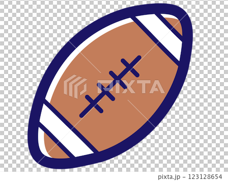Simple American football icon / vector illustration material (transparent background) 123128654