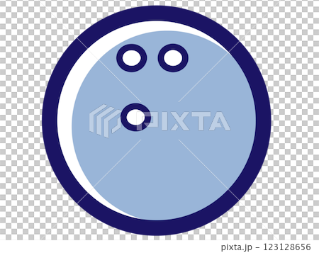 シンプルなボウリングボールのアイコン／ベクターイラスト素材（背景透明） 123128656