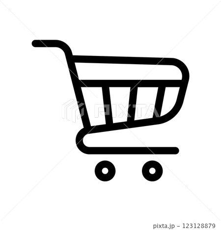 A clean and simple icon for shopping cart 123128879