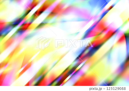 美しく輝く光のプリズムが彩る幻想的な背景 123129088