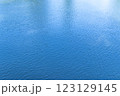 Blue water surface with ripples. 123129145