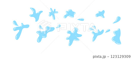 Blue water splashes isolated on white background 123129309