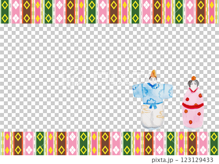 ひな祭りフレーム素材 123129433