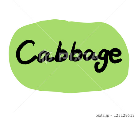 「Cabbage」の手書き文字 ベクターイラスト 「Cabbage」の手書き文字 ベクターイラスト 123129515