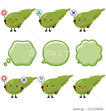 ○×△の札を持った胆嚢のキャラクター 123129630