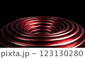 Abstract metal spirals, 3D render, smooth reflective surfaces, dark background 123130280