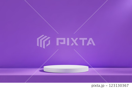 3d white podium in purple empty room with table. Background studio scene with platform for product presentation 3d white podium in purple empty room with table. Background studio scene with platform for product presentation 123130367