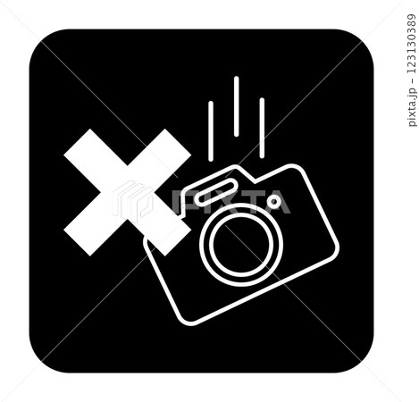 カメラ落下防止のアイコンイラスト 123130389