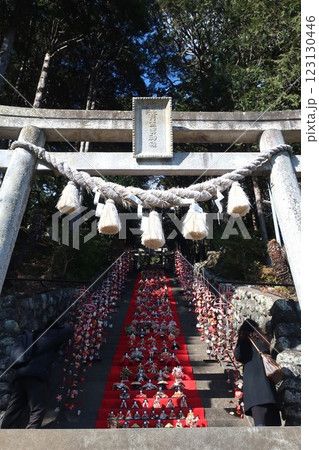 伊豆半島　素戔嗚神社のひな段飾り 123130446