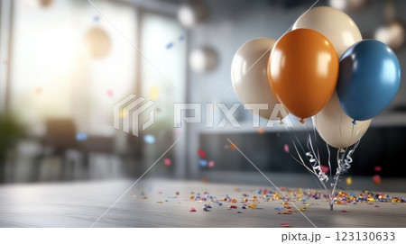 Festive design: greeting banner, vibrant background, creative wallpaper, colorful postcard, stylish poster, elegant flyer, joyful text, holiday copy space, seasonal decoration, celebratory theme. 123130633