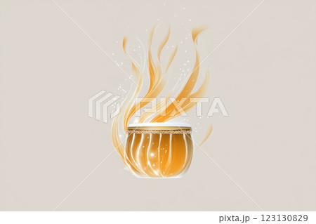 Holika Dahan celebration: joyous tradition, cultural festivity, sacred ritual, vibrant evening, festival fire, ancient mythology, community gathering, spiritual significance, Indian heritage. 123130829