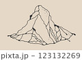 Mountain vector hand drawn illustration 123132269