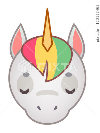 White unicorn with rainbow colored hair, closing its eyes and drifting off to sleep, rests peacefully against a pure white background, embodying magic and innocence White unicorn with rainbow colored hair, closing its eyes and drifting off to sleep, rests peacefully against a pure white background, embodying magic and innocence 123132463