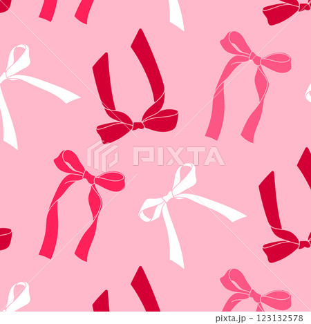 Cute seamless pattern with bow silhouettes. Background design. Repeating print Cute seamless pattern with bow silhouettes. Background design. Repeating print 123132578