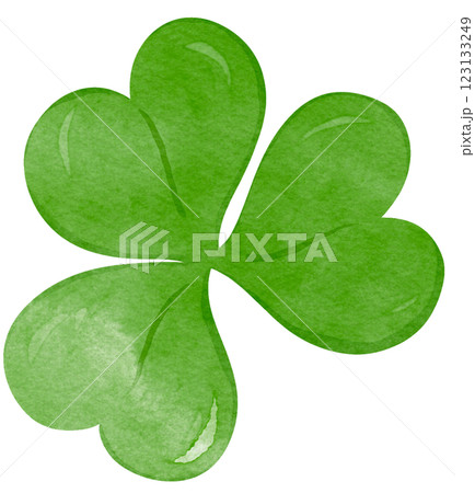 Green Shamrock 3 Leaf Cover Watercolor vibrant Green Shamrock 3 Leaf Cover Watercolor vibrant 123133249