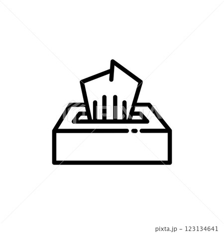 Baby wipe linear icon. Modern outline baby wipe logo concept on white background from Hygiene collection. Suitable for use on web apps, mobile apps and print media. 123134641