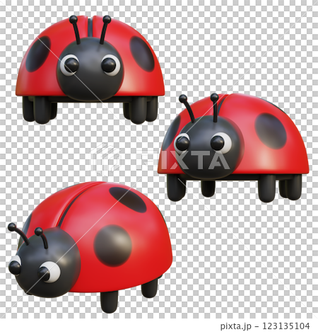 cute ladybug character 3D graphic cute ladybug character 3D graphic 123135104